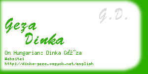 geza dinka business card